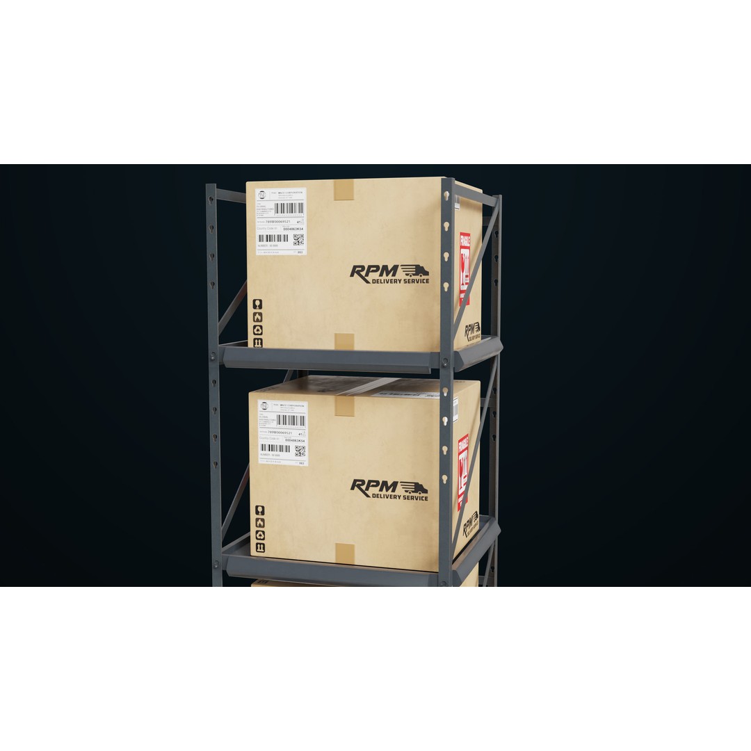 Warehouse Robot 3D Model – Low Poly Rigged Asset, FBX, PBR - View 24