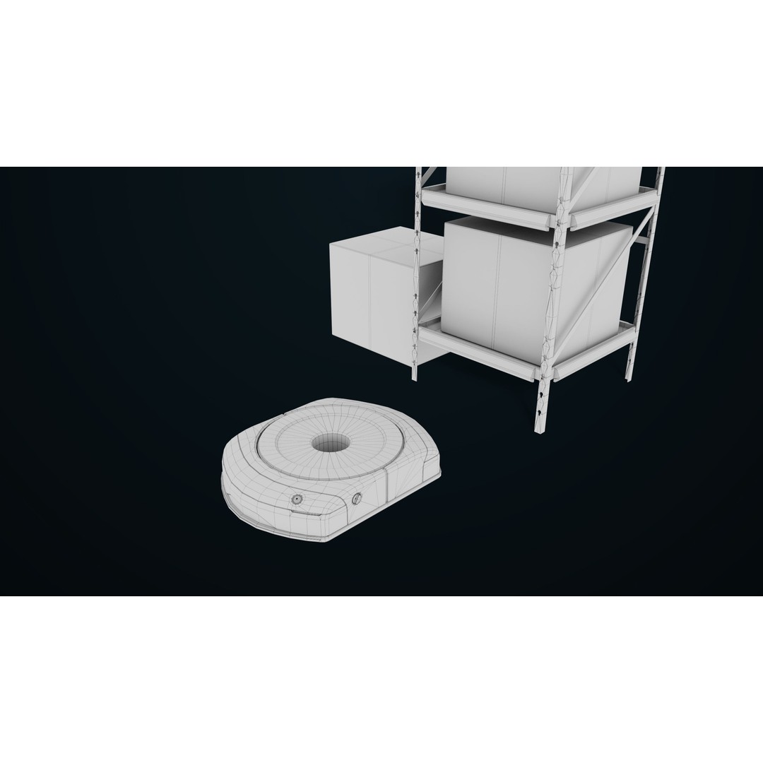 Warehouse Robot 3D Model – Low Poly Rigged Asset, FBX, PBR - View 29