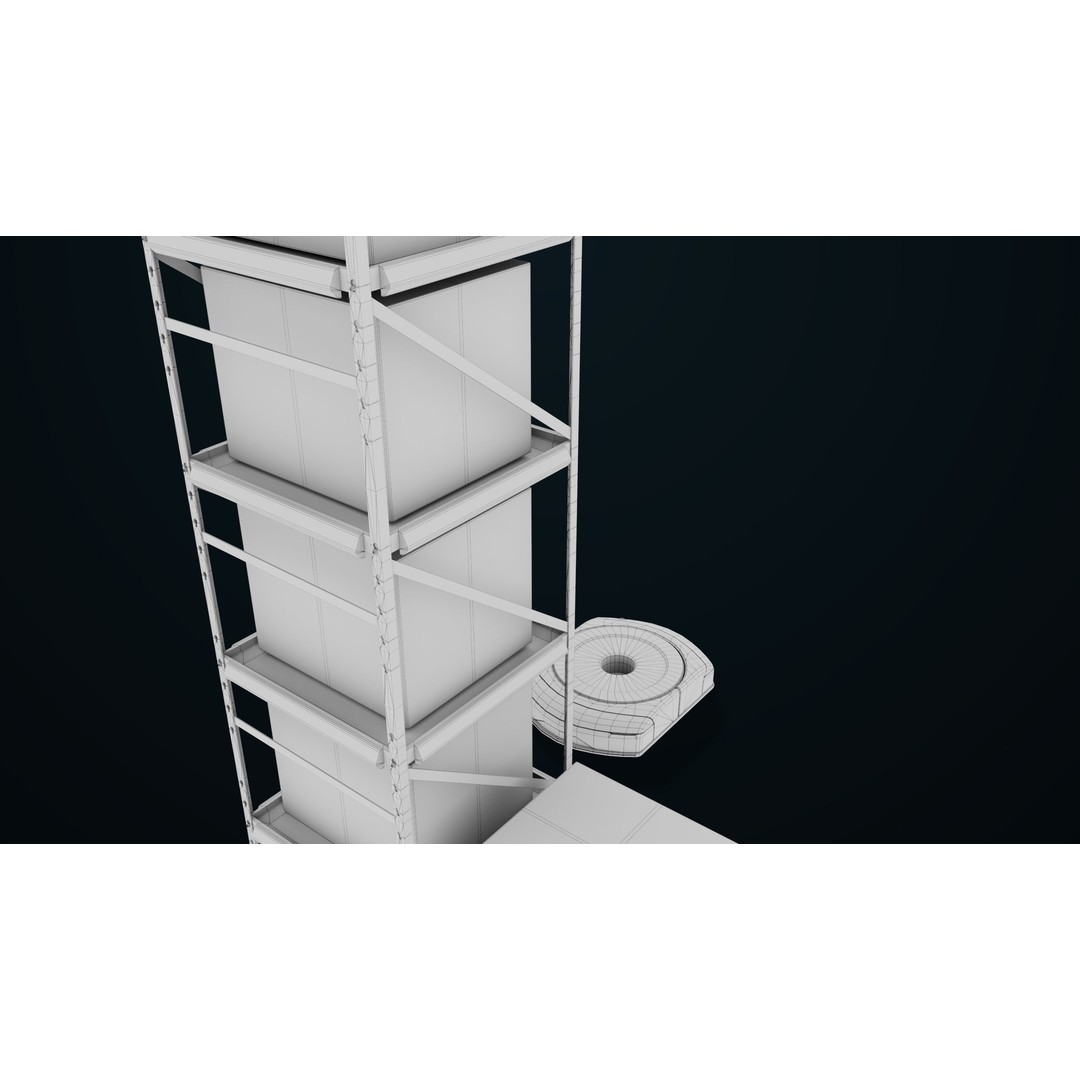 Warehouse Robot 3D Model – Low Poly Rigged Asset, FBX, PBR - View 35