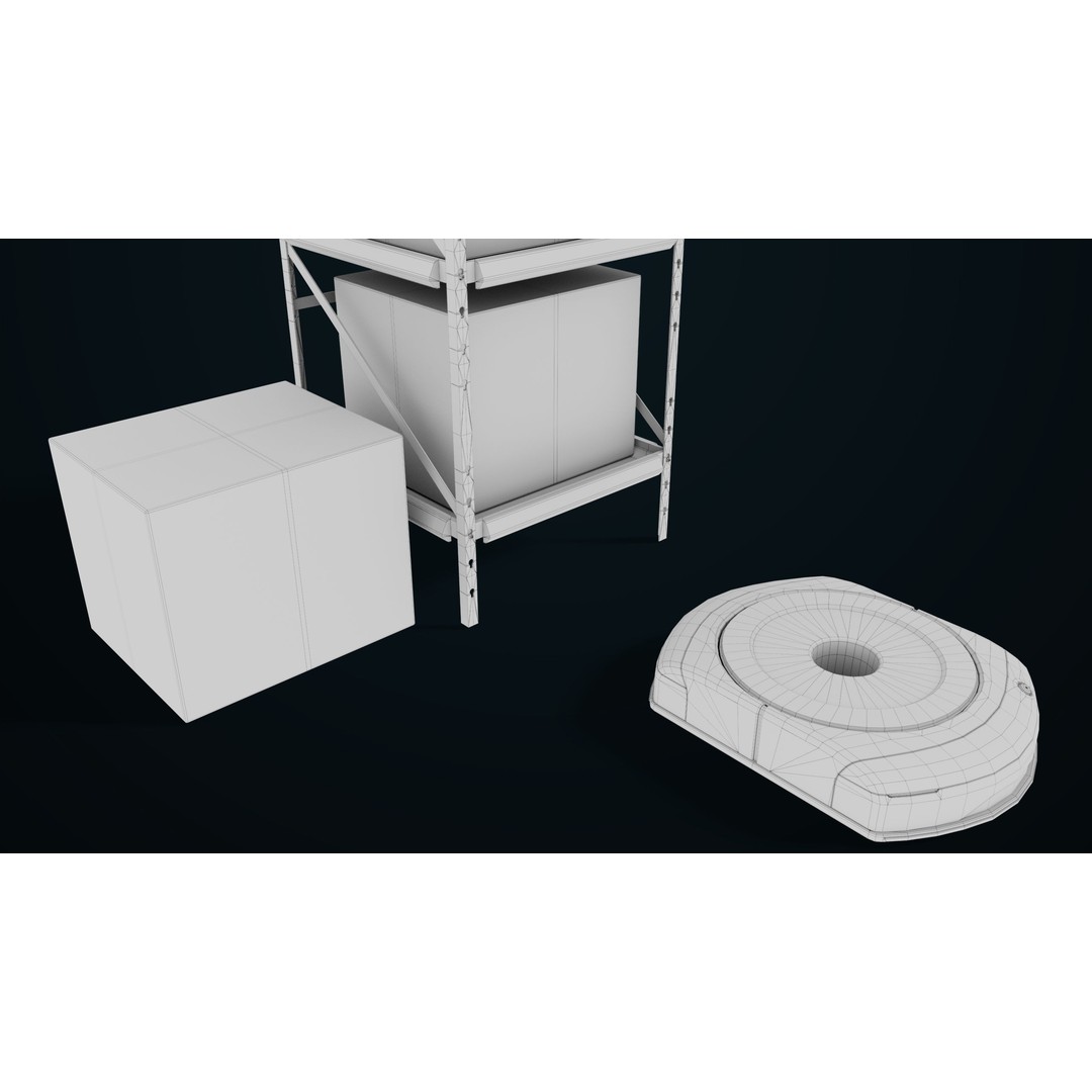 Warehouse Robot 3D Model – Low Poly Rigged Asset, FBX, PBR - View 36