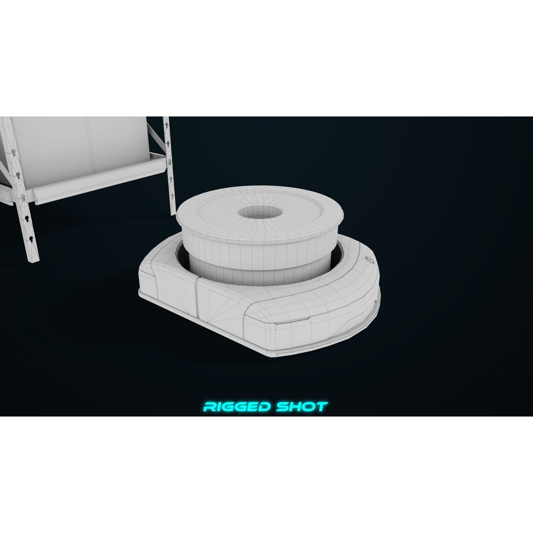 Warehouse Robot 3D Model – Low Poly Rigged Asset, FBX, PBR - View 38
