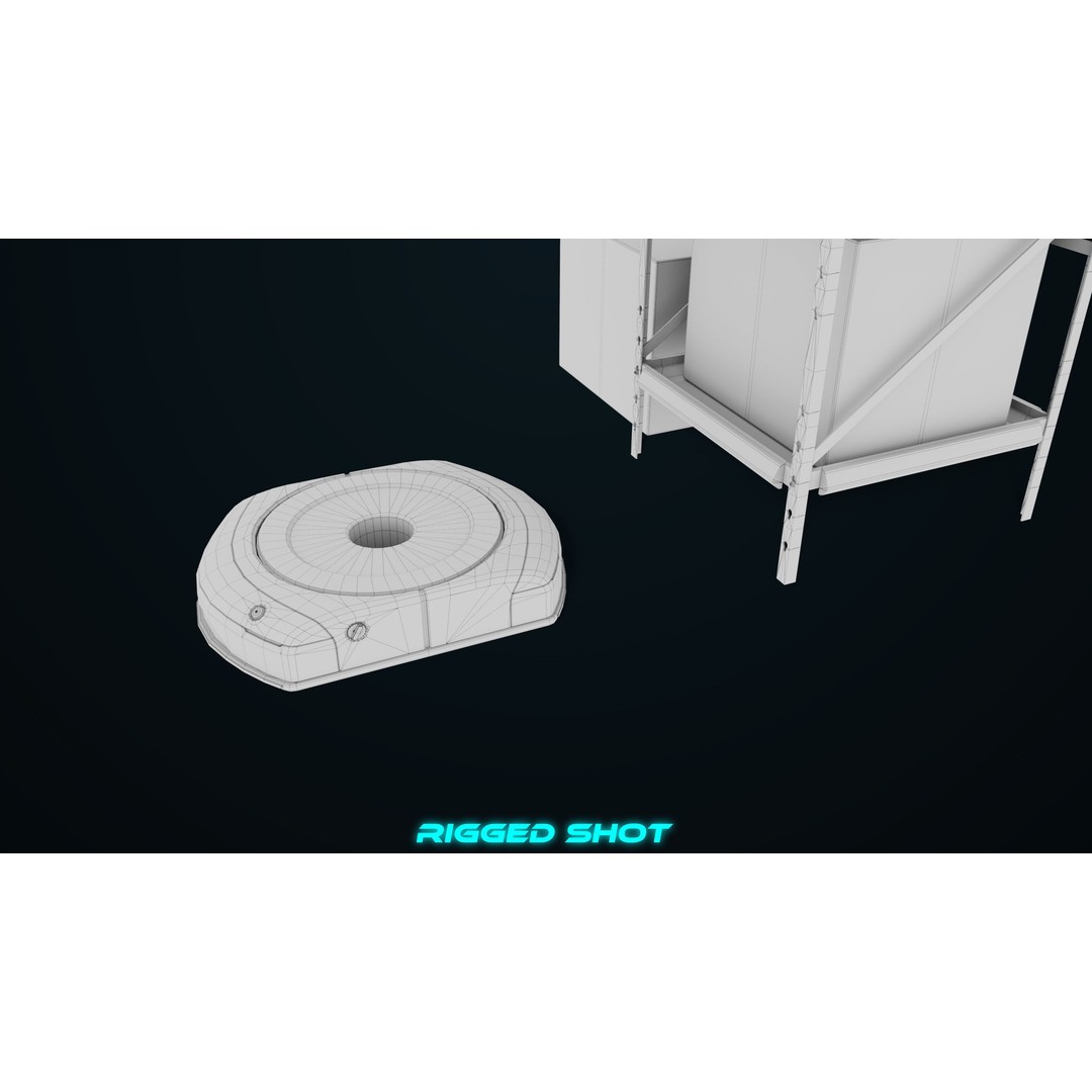 Warehouse Robot 3D Model – Low Poly Rigged Asset, FBX, PBR - View 44
