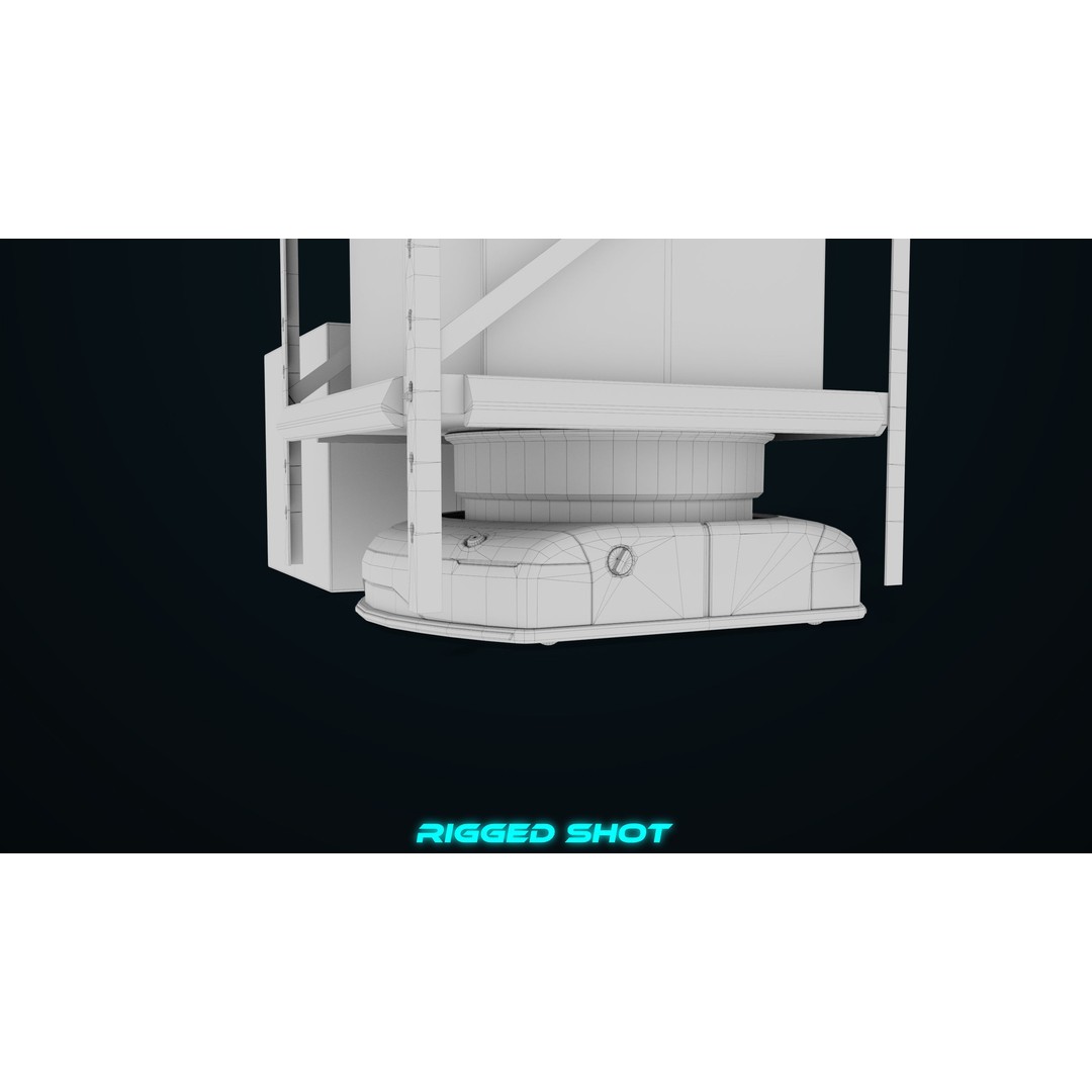 Warehouse Robot 3D Model – Low Poly Rigged Asset, FBX, PBR - View 47