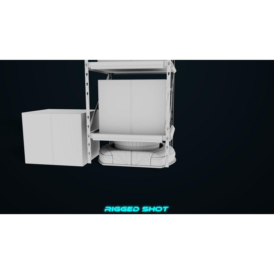 Warehouse Robot 3D Model – Low Poly Rigged Asset, FBX, PBR - View 49