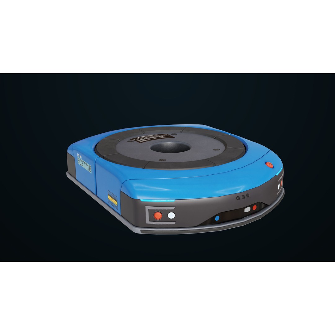 Warehouse Robot 3D Model – Low Poly Rigged Asset, FBX, PBR - View 9