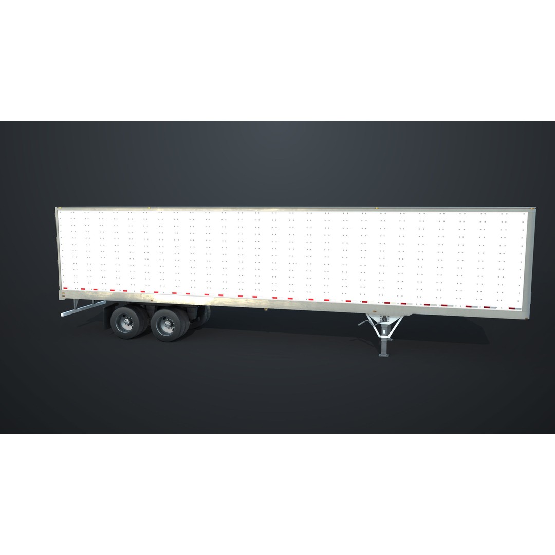 Semi Trailer 3D Model – Low Poly PBR Asset for Games, FBX - View 10