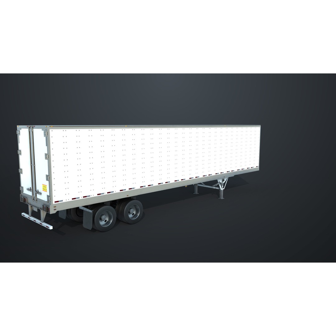 Semi Trailer 3D Model – Low Poly PBR Asset for Games, FBX - View 11