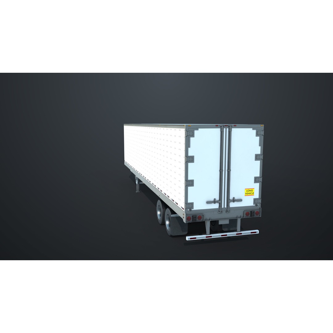 Semi Trailer 3D Model – Low Poly PBR Asset for Games, FBX - View 12