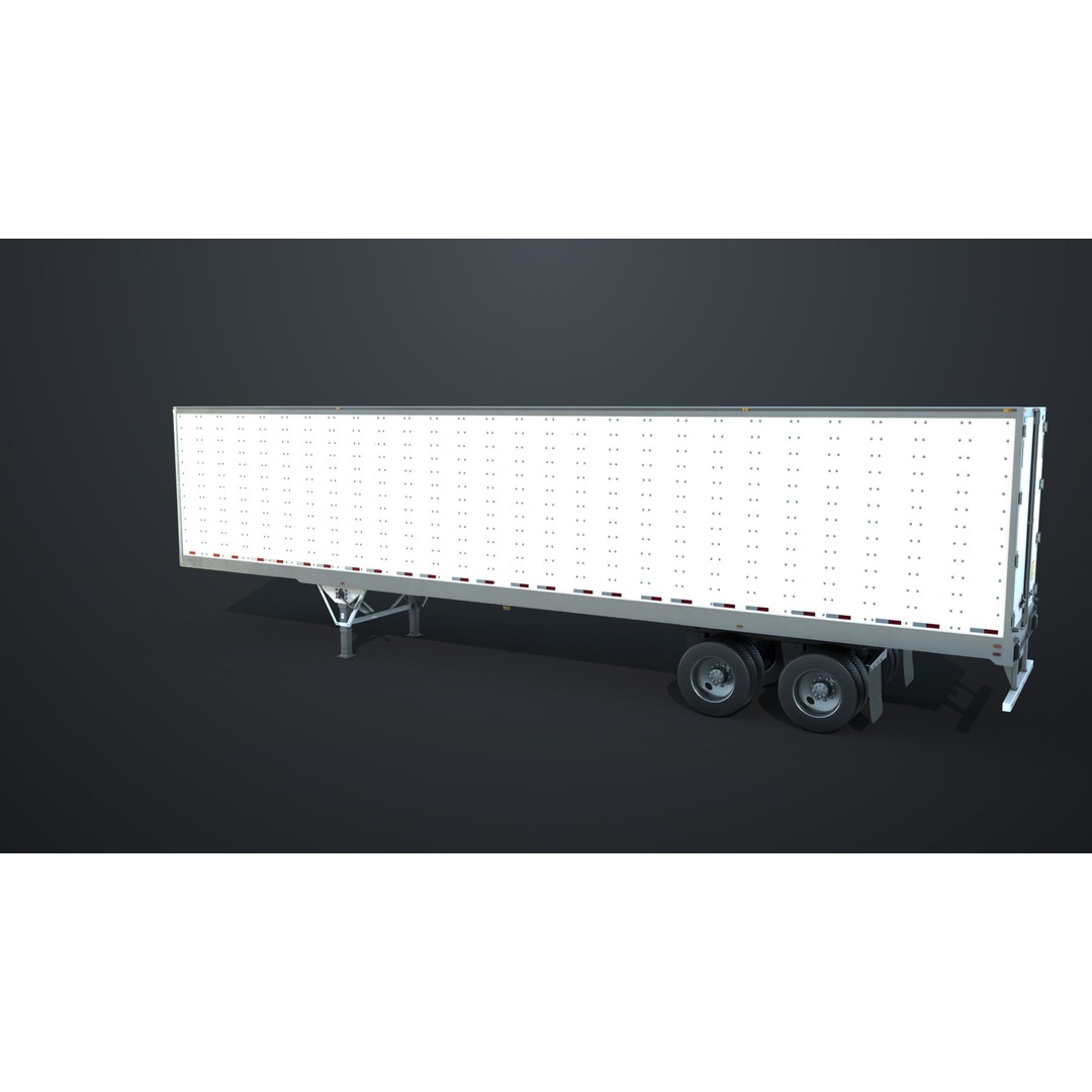 Semi Trailer 3D Model – Low Poly PBR Asset for Games, FBX - View 13