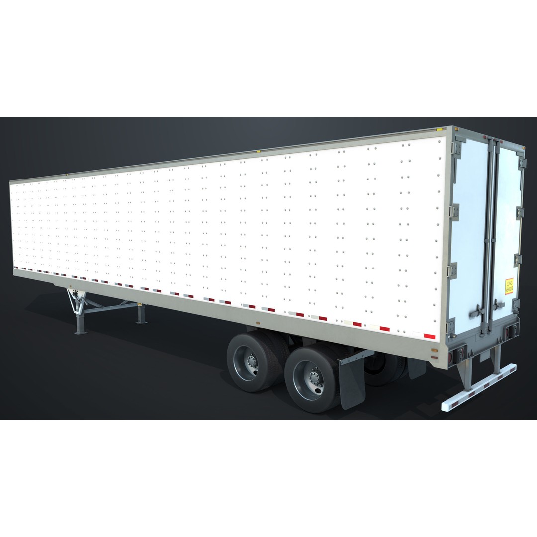 Semi Trailer 3D Model – Low Poly PBR Asset for Games, FBX - View 14