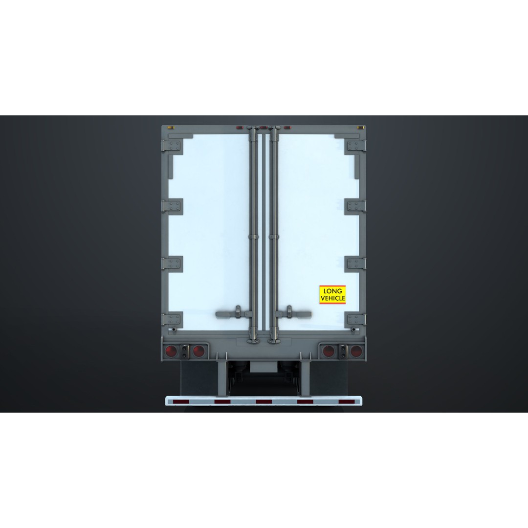 Semi Trailer 3D Model – Low Poly PBR Asset for Games, FBX - View 15