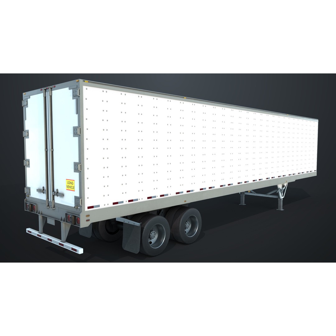 Semi Trailer 3D Model – Low Poly PBR Asset for Games, FBX - View 16