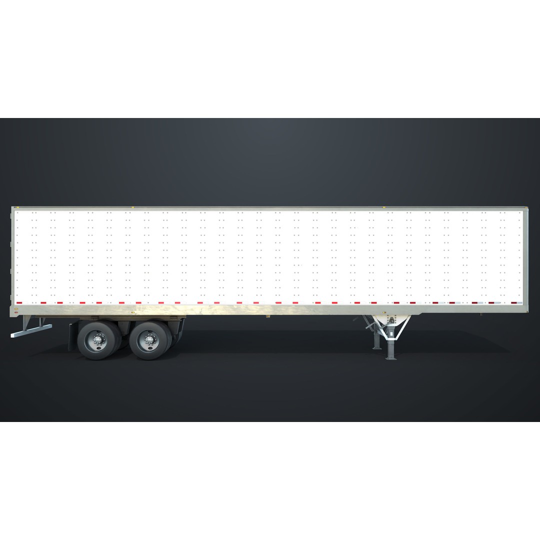 Semi Trailer 3D Model – Low Poly PBR Asset for Games, FBX - View 17