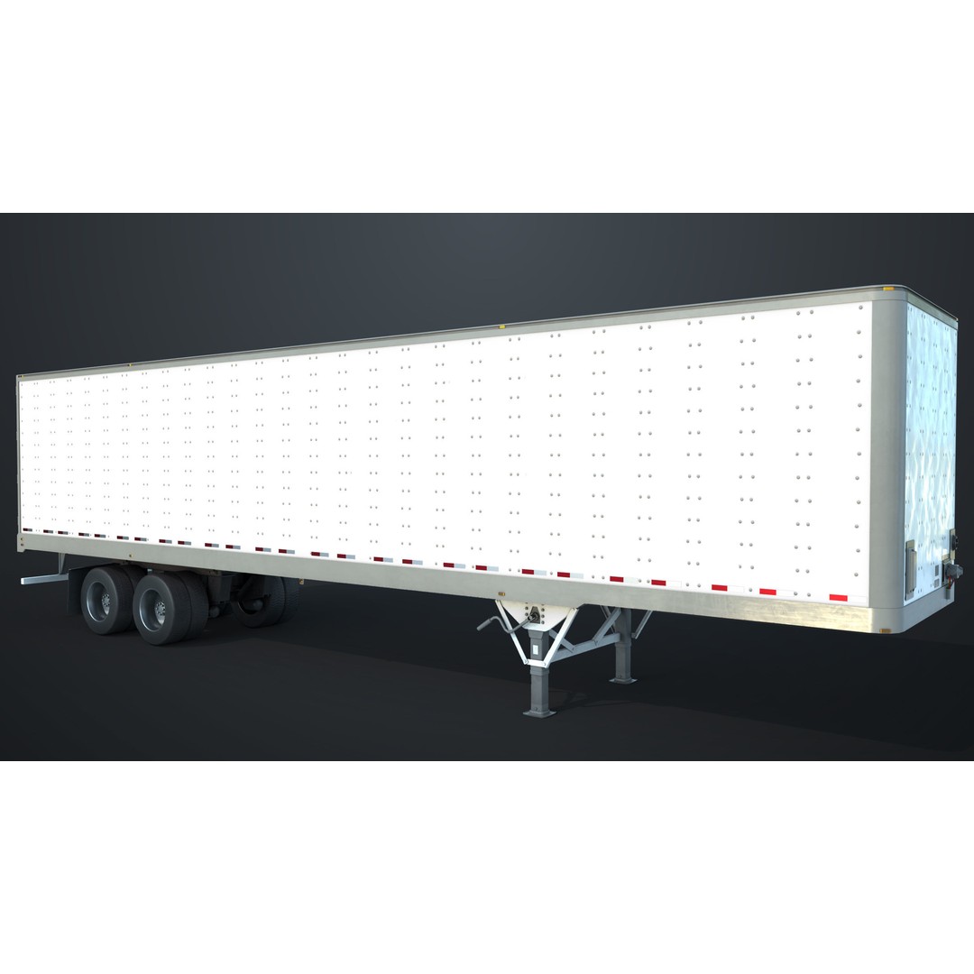 Semi Trailer 3D Model – Low Poly PBR Asset for Games, FBX - View 18