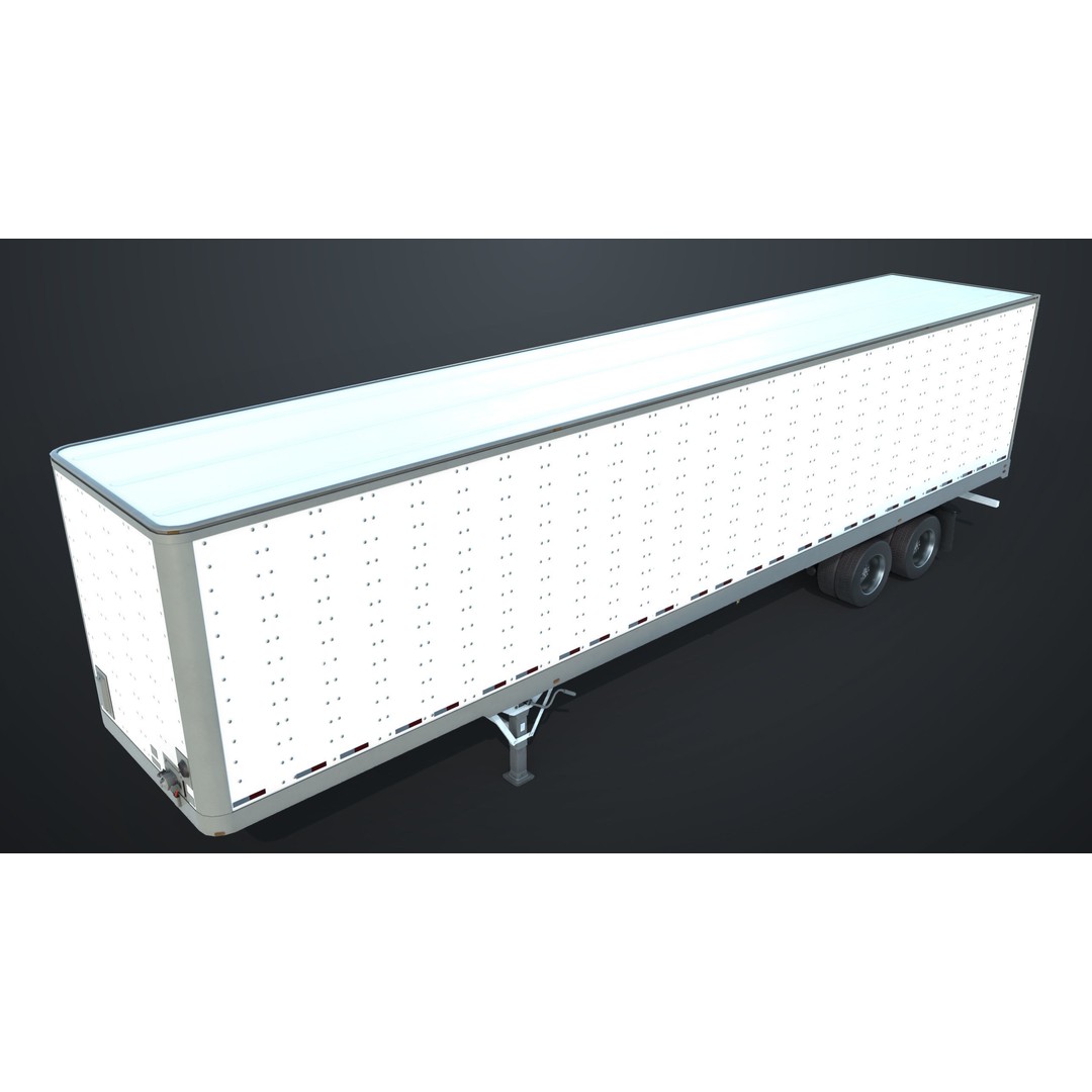 Semi Trailer 3D Model – Low Poly PBR Asset for Games, FBX - View 20