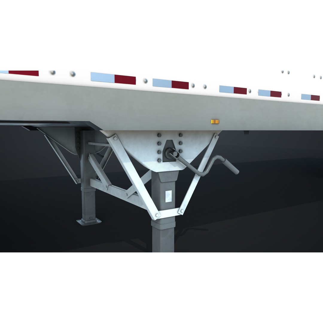 Semi Trailer 3D Model – Low Poly PBR Asset for Games, FBX - View 23