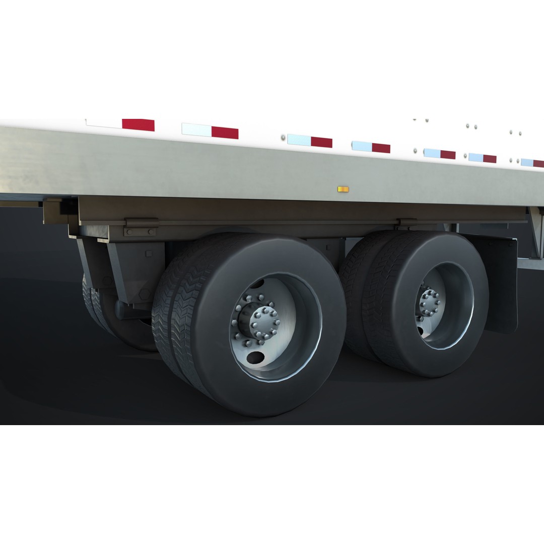 Semi Trailer 3D Model – Low Poly PBR Asset for Games, FBX - View 24