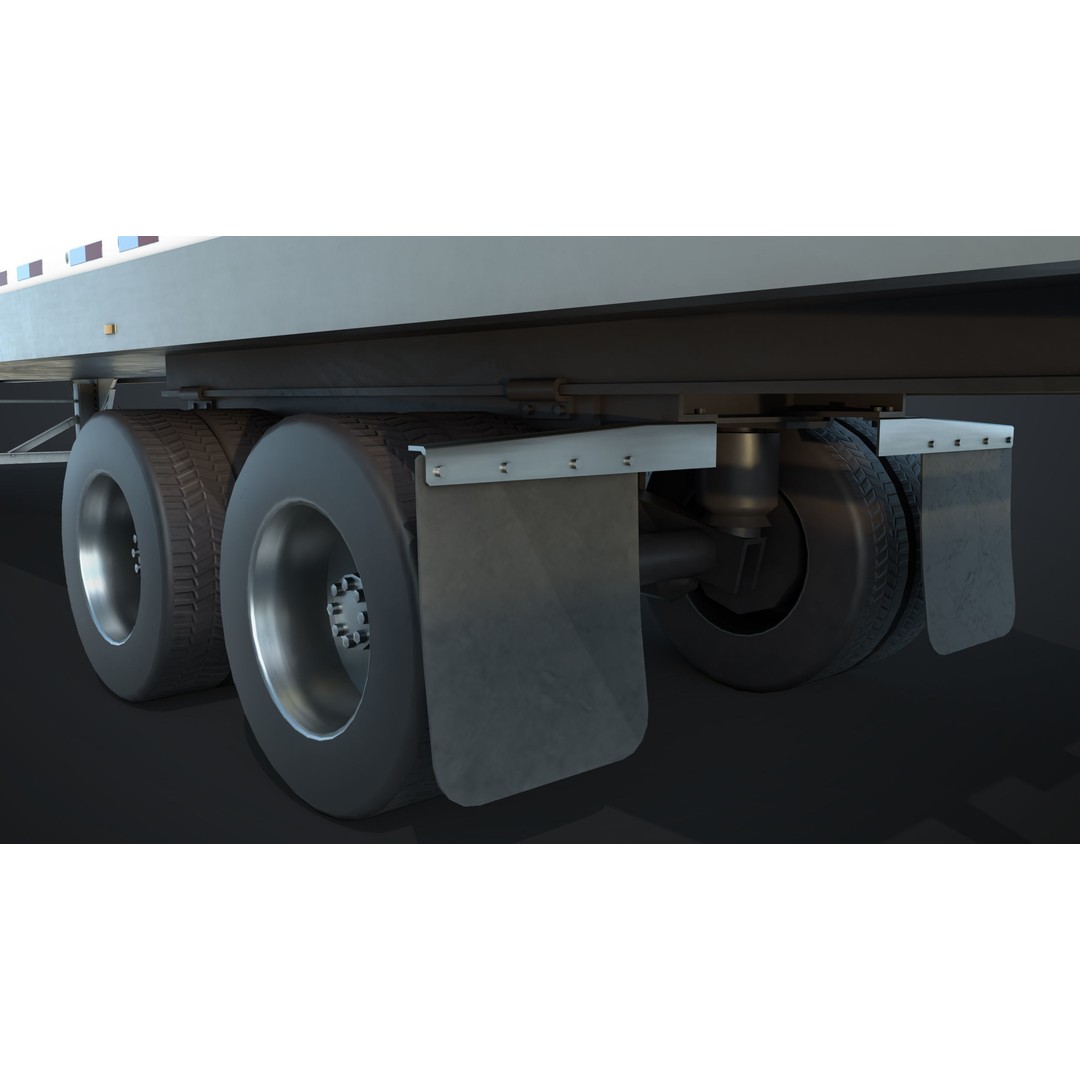 Semi Trailer 3D Model – Low Poly PBR Asset for Games, FBX - View 25