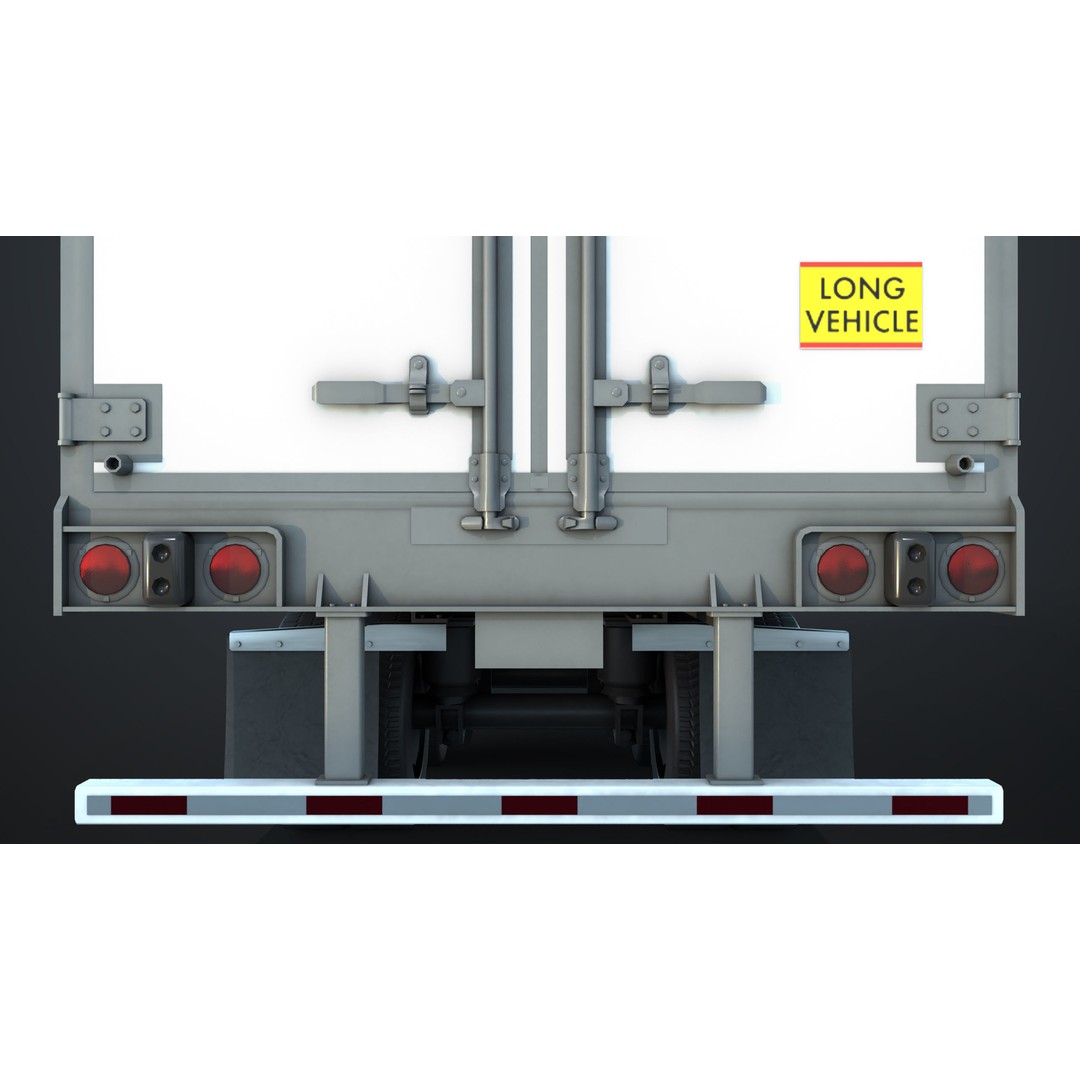 Semi Trailer 3D Model – Low Poly PBR Asset for Games, FBX - View 26