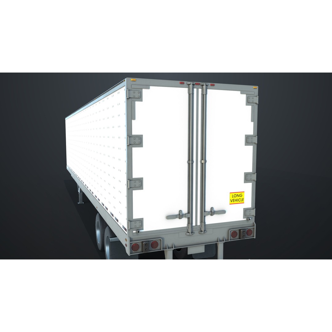 Semi Trailer 3D Model – Low Poly PBR Asset for Games, FBX - View 29