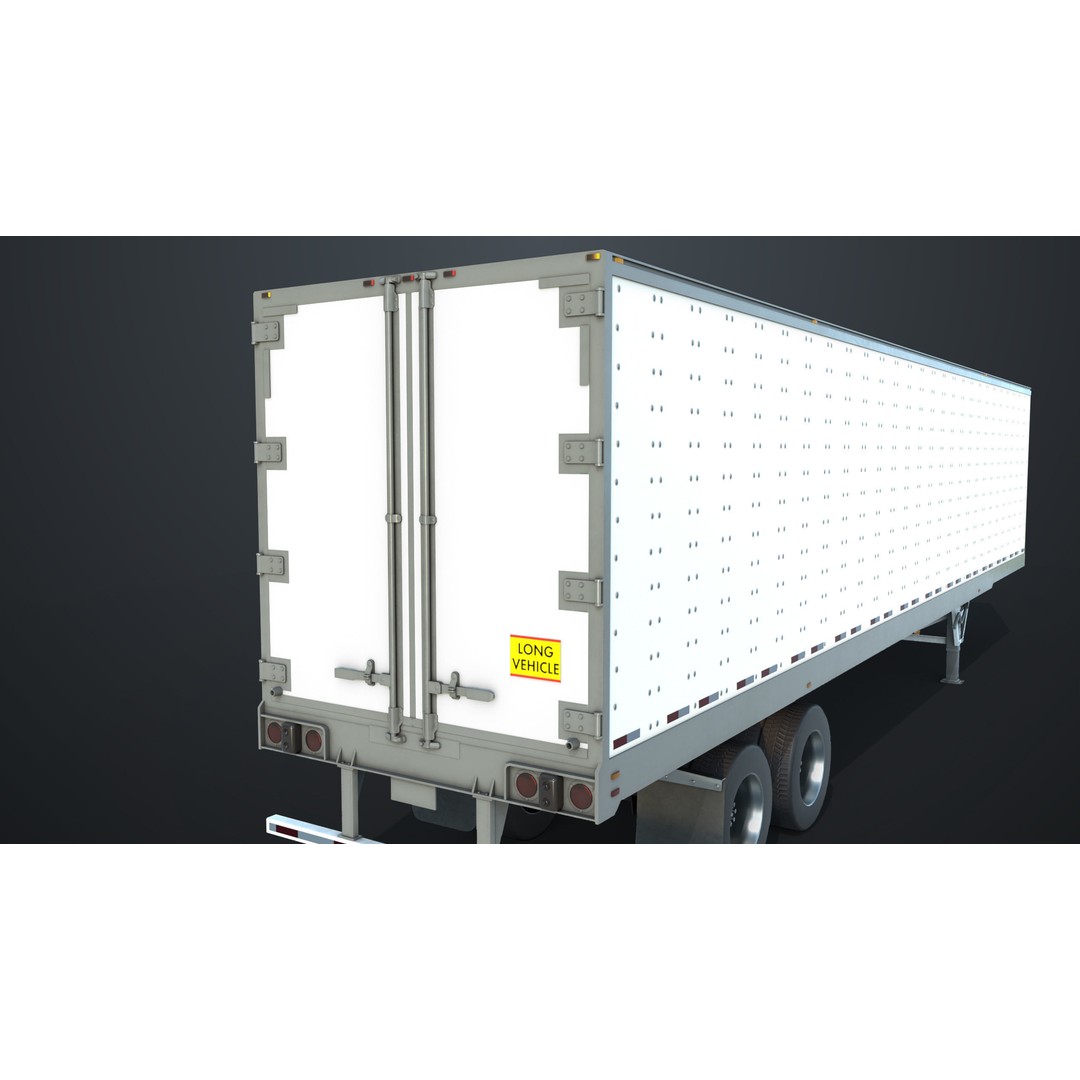 Semi Trailer 3D Model – Low Poly PBR Asset for Games, FBX - View 30