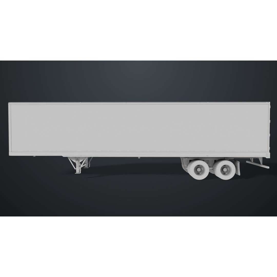Semi Trailer 3D Model – Low Poly PBR Asset for Games, FBX - View 33