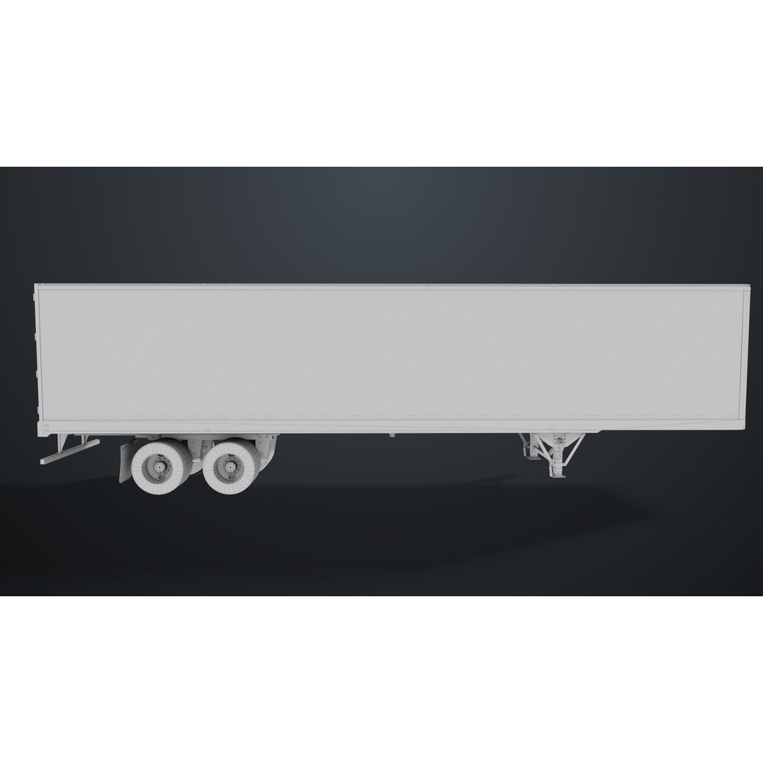 Semi Trailer 3D Model – Low Poly PBR Asset for Games, FBX - View 36