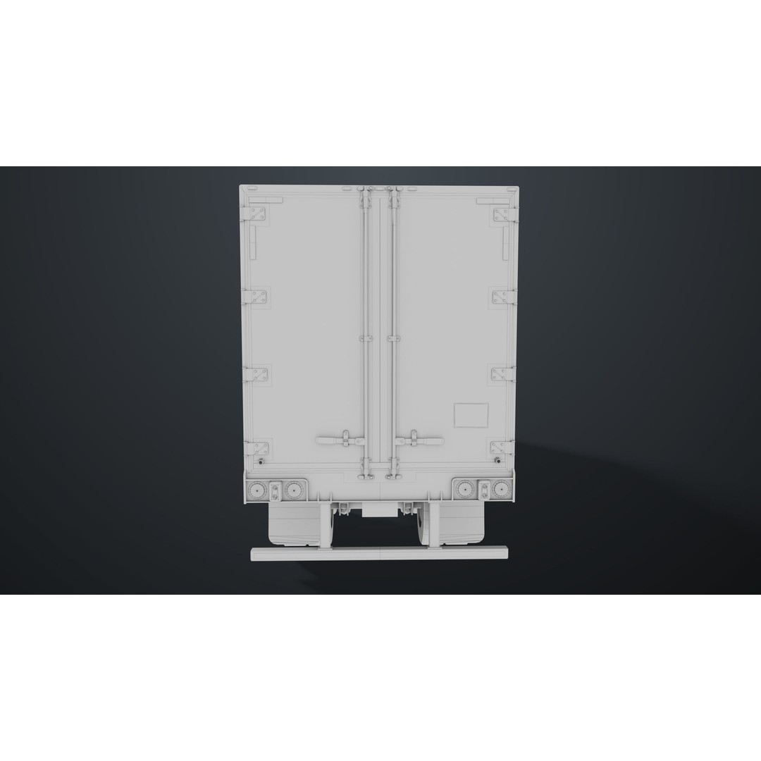 Semi Trailer 3D Model – Low Poly PBR Asset for Games, FBX - View 38