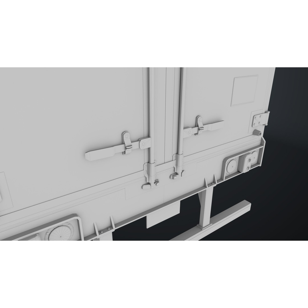 Semi Trailer 3D Model – Low Poly PBR Asset for Games, FBX - View 40