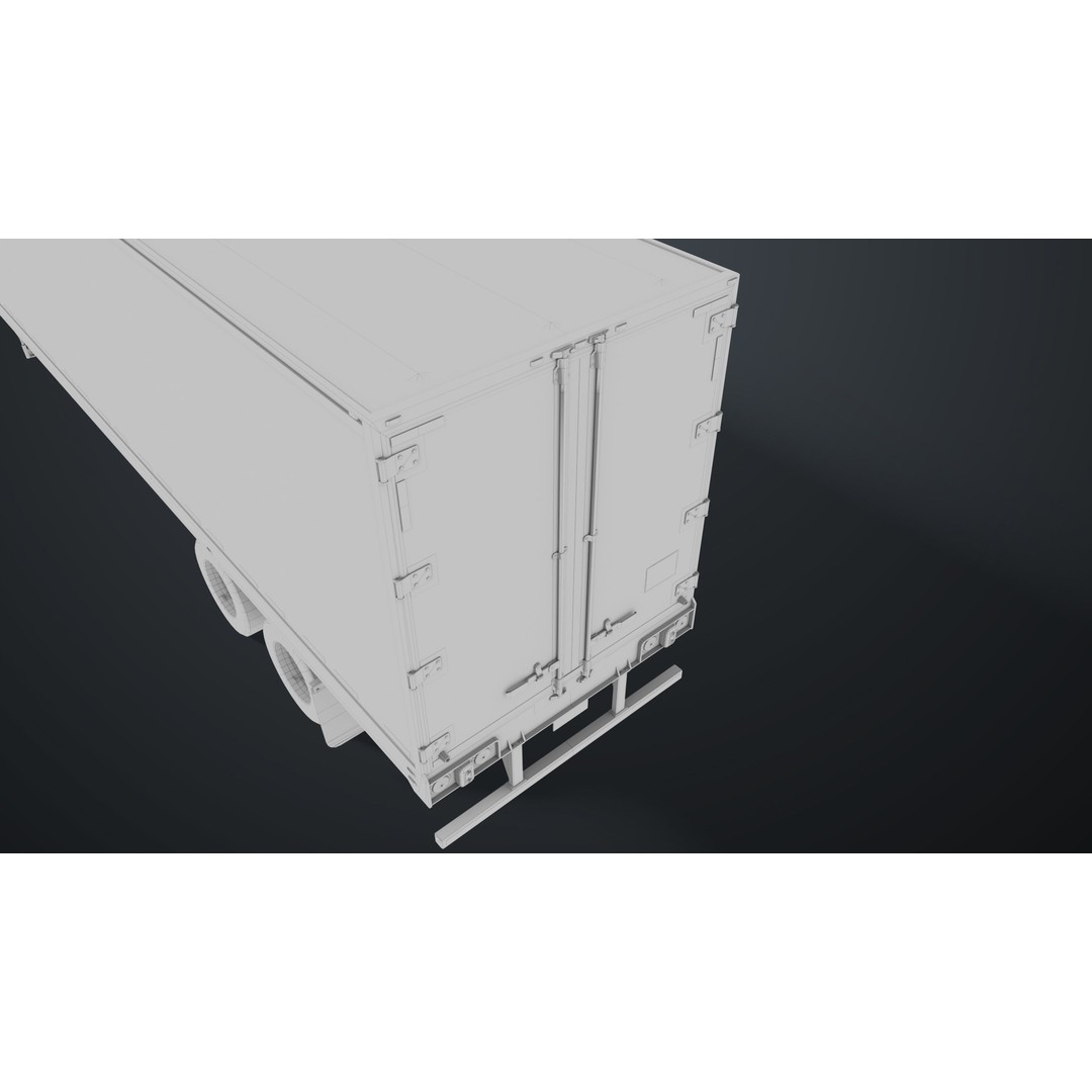 Semi Trailer 3D Model – Low Poly PBR Asset for Games, FBX - View 41