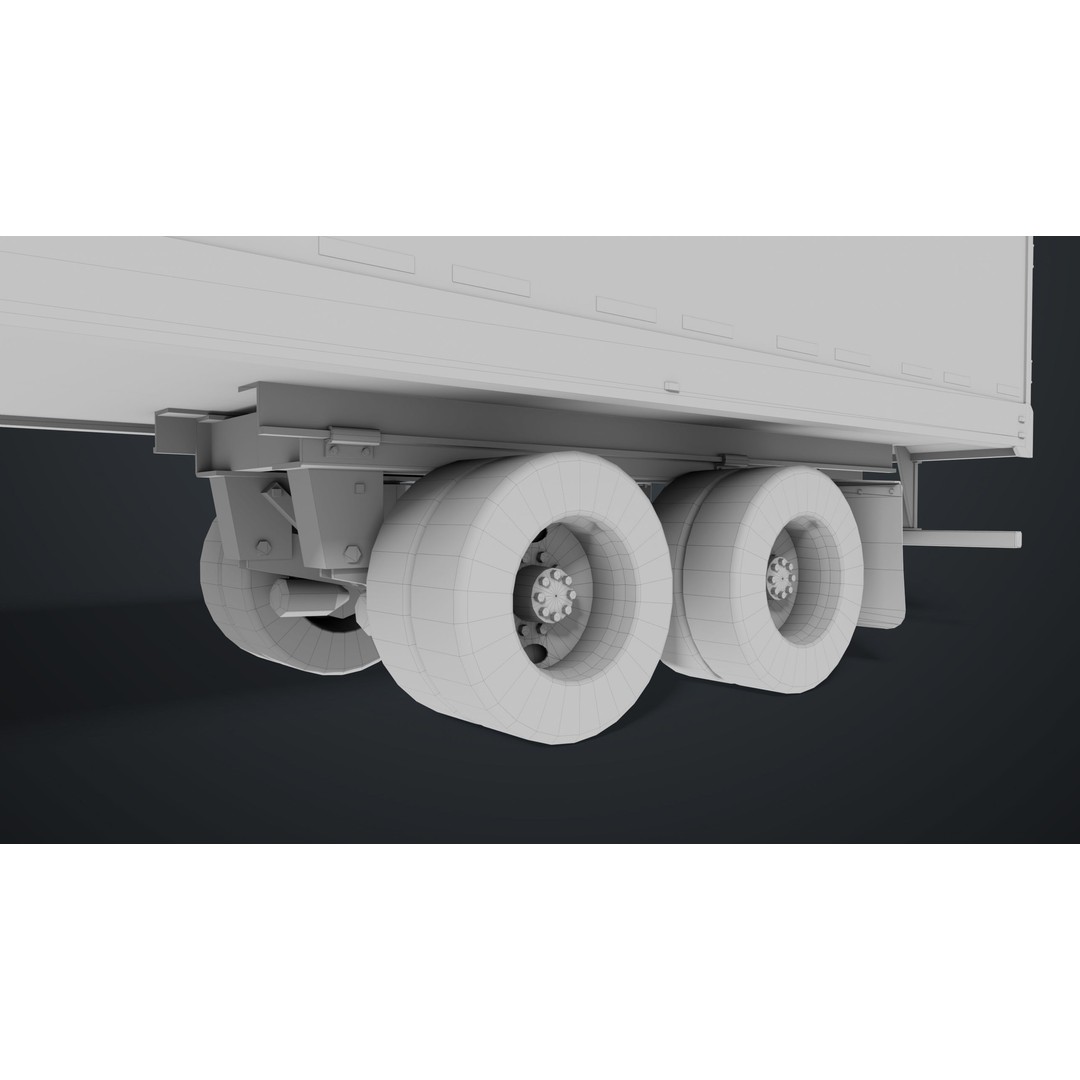 Semi Trailer 3D Model – Low Poly PBR Asset for Games, FBX - View 42