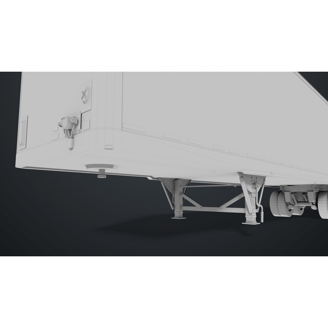 Semi Trailer 3D Model – Low Poly PBR Asset for Games, FBX - View 43