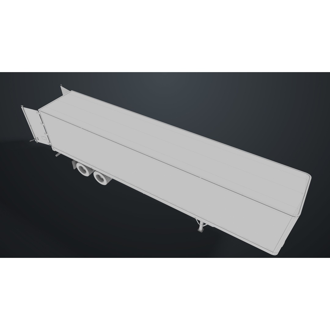 Semi Trailer 3D Model – Low Poly PBR Asset for Games, FBX - View 51