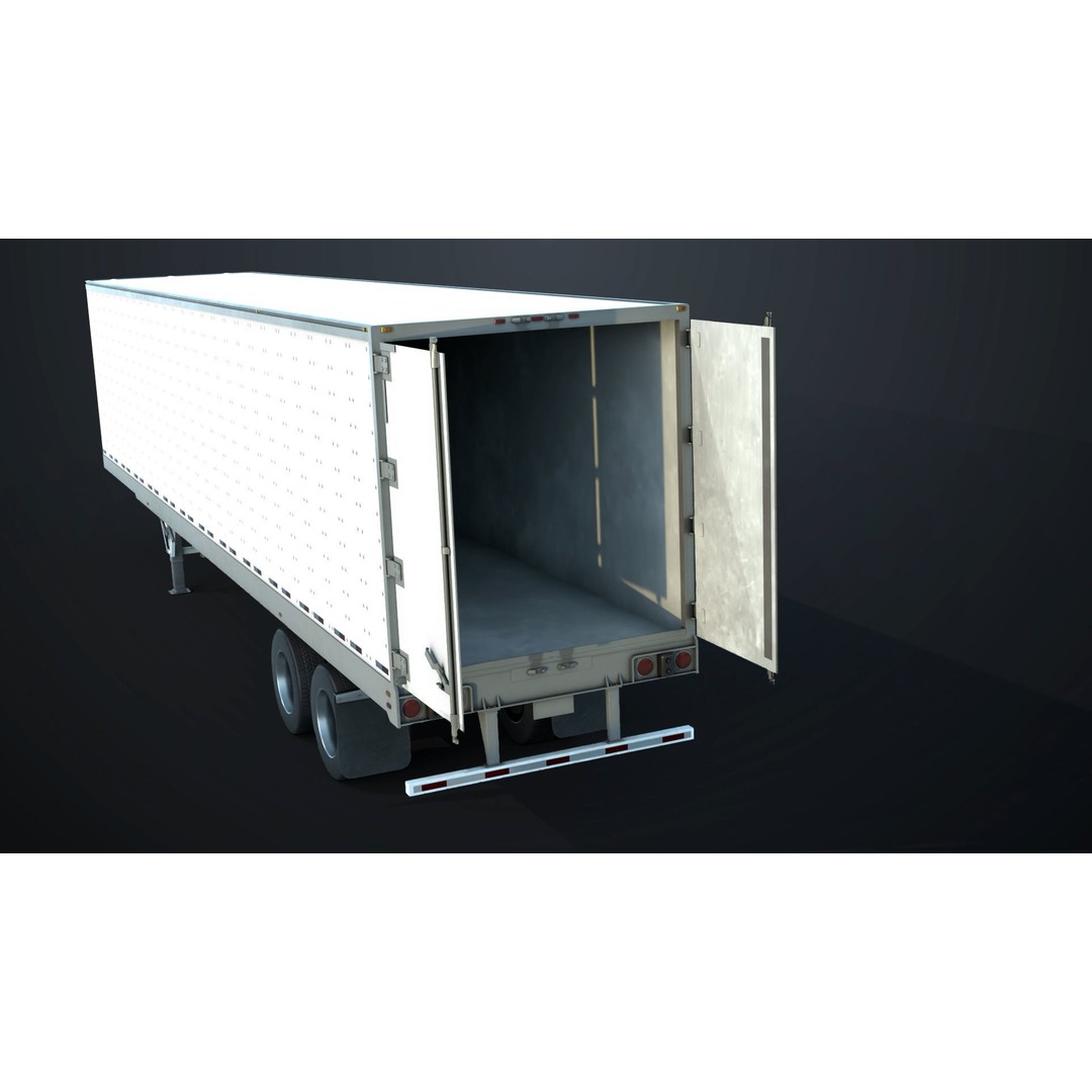 Semi Trailer 3D Model – Low Poly PBR Asset for Games, FBX - View 6