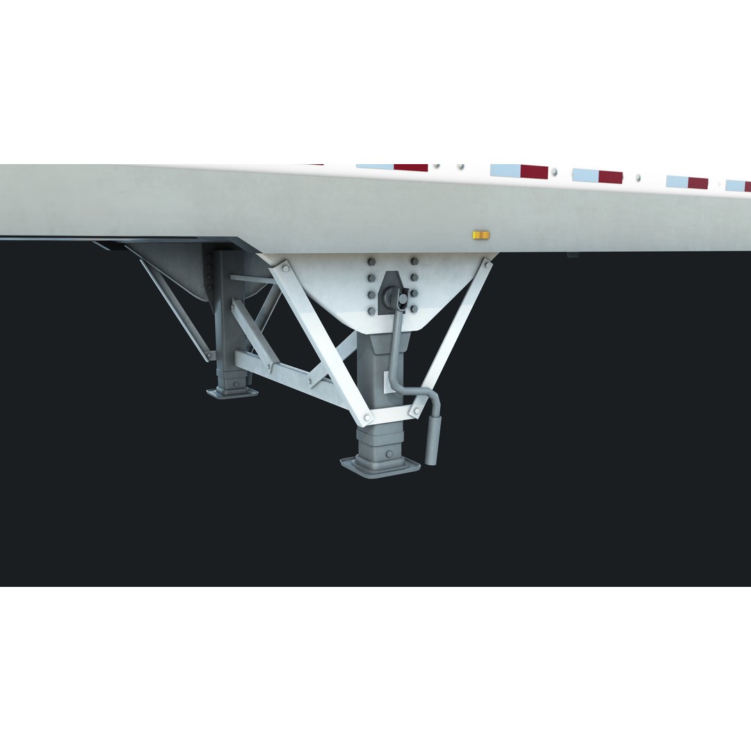 Semi Trailer 3D Model – Low Poly PBR Asset for Games, FBX - View 9