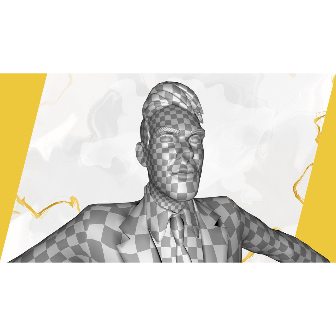 Toon Businessman 3D Model – Low Poly Rigged Character for Animation