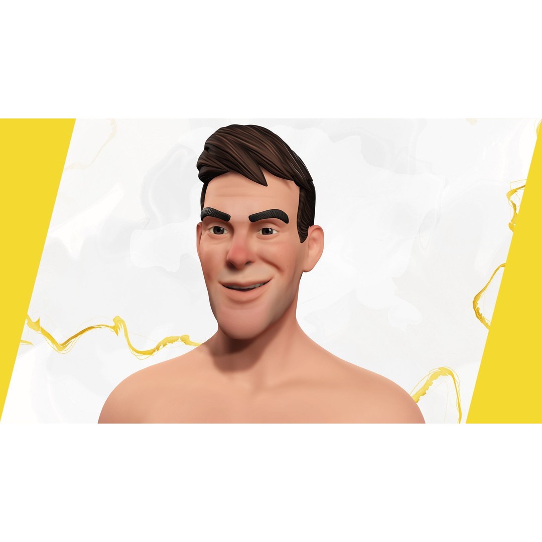 Toon Businessman 3D Model – Low Poly Rigged Character for Animation - View 16