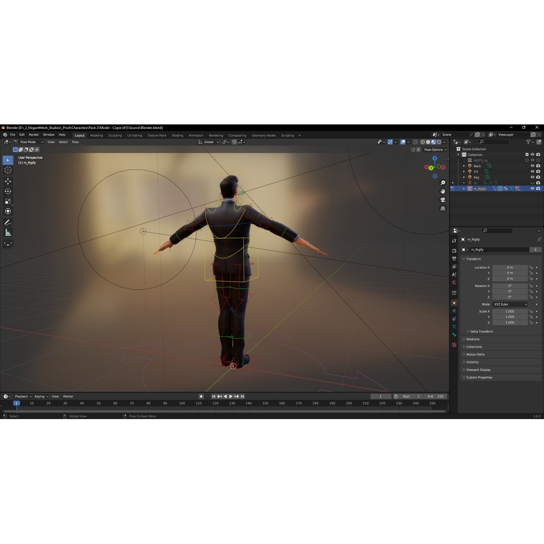 Toon Businessman 3D Model – Low Poly Rigged Character for Animation - View 20