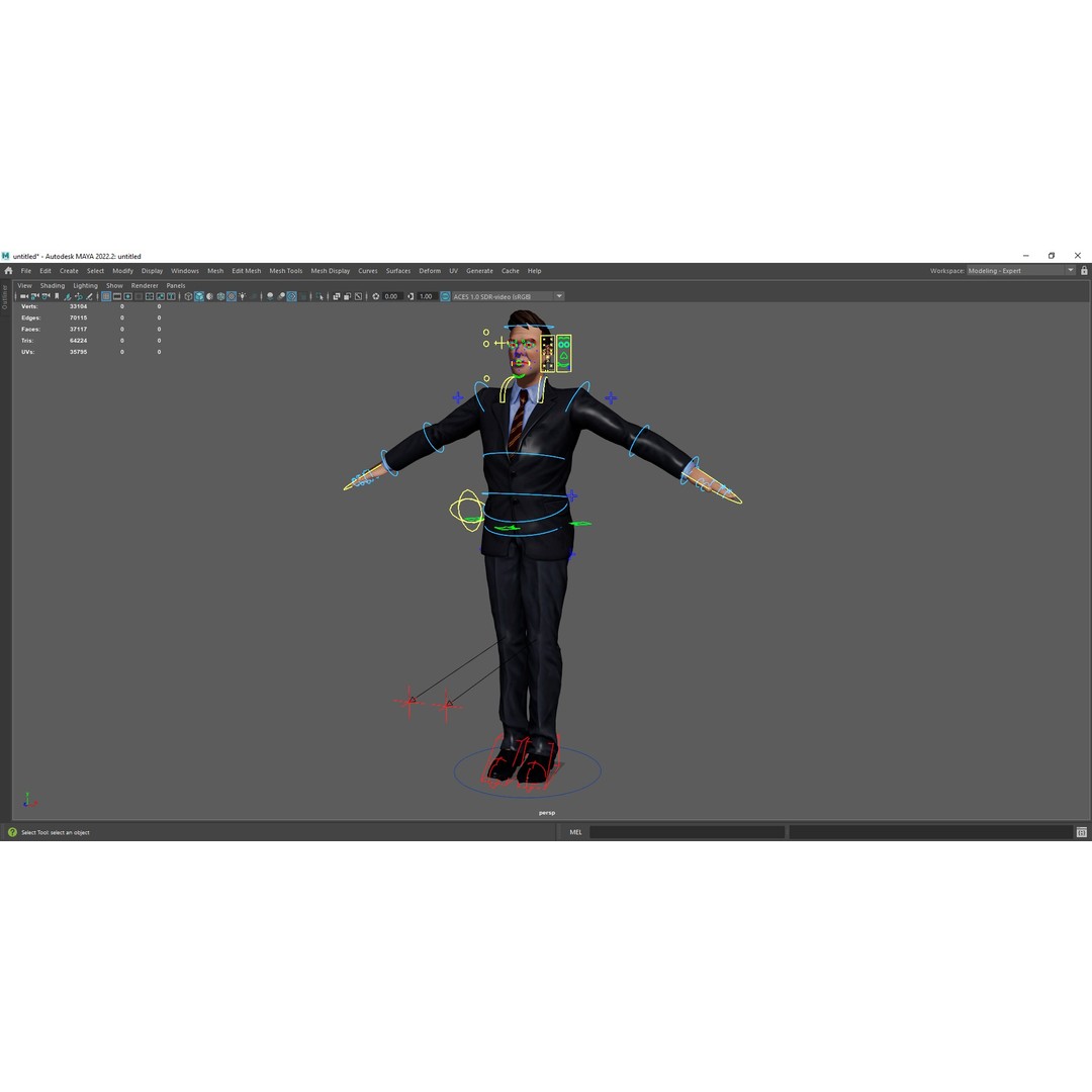 Toon Businessman 3D Model – Low Poly Rigged Character for Animation - View 22