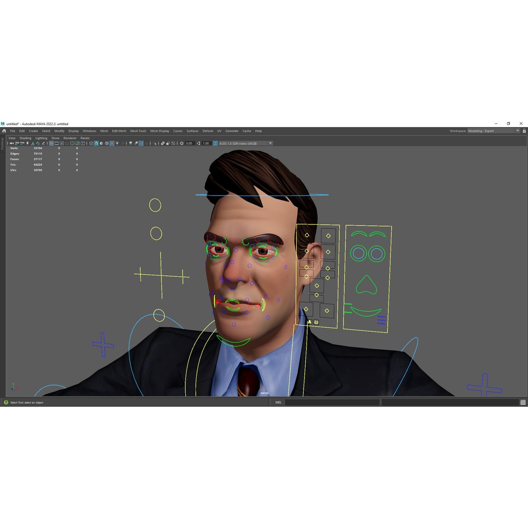 Toon Businessman 3D Model – Low Poly Rigged Character for Animation - View 23