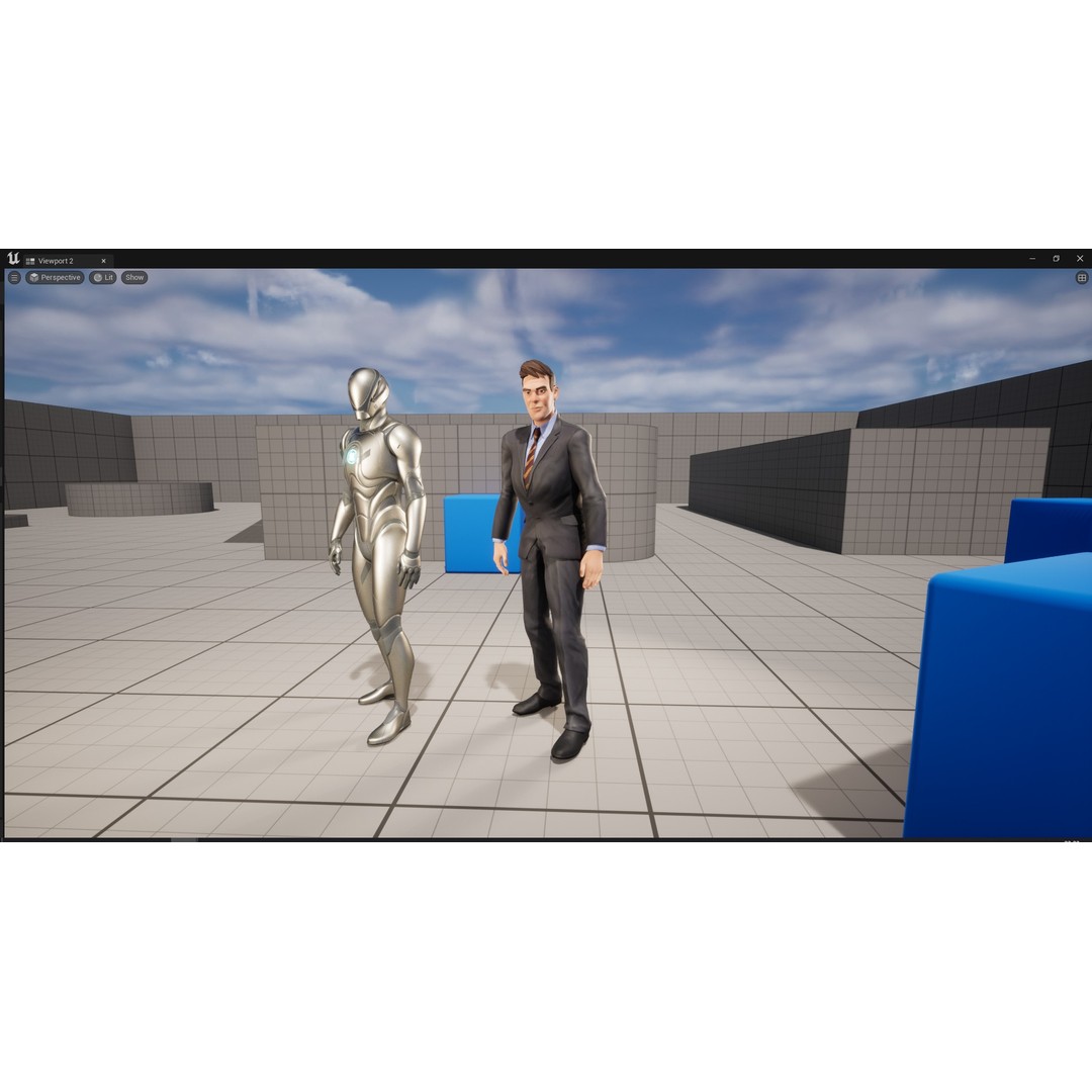 Toon Businessman 3D Model – Low Poly Rigged Character for Animation - View 26