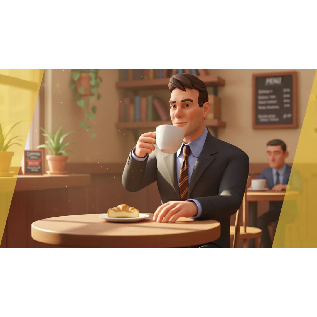 Toon Businessman 3D Model – Low Poly Rigged Character for Animation - View 3