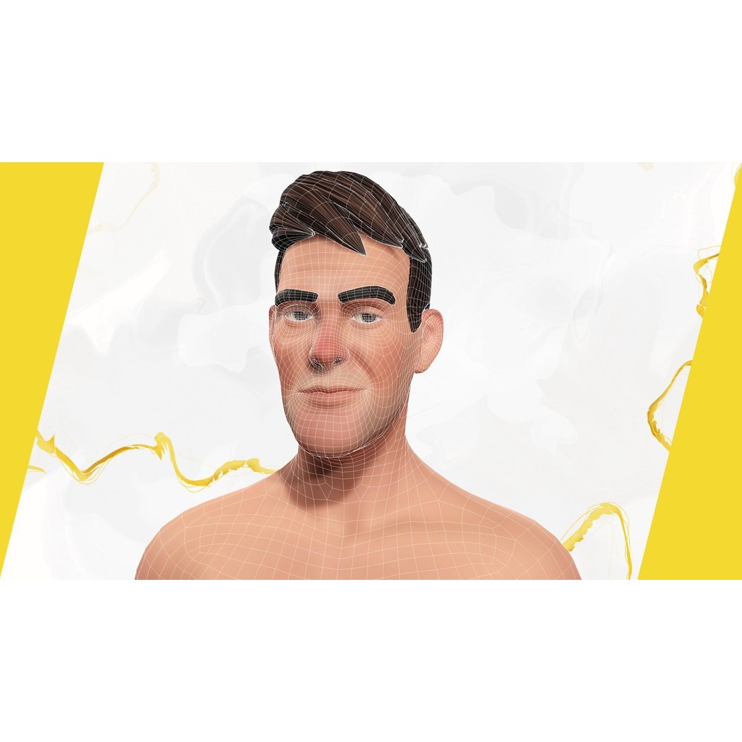 Toon Businessman 3D Model – Low Poly Rigged Character for Animation - View 5