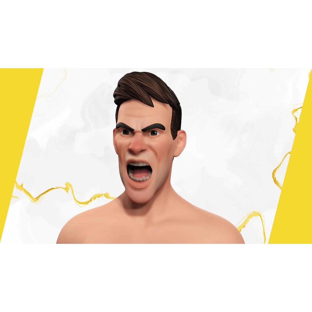 Toon Businessman 3D Model – Low Poly Rigged Character for Animation - View 8