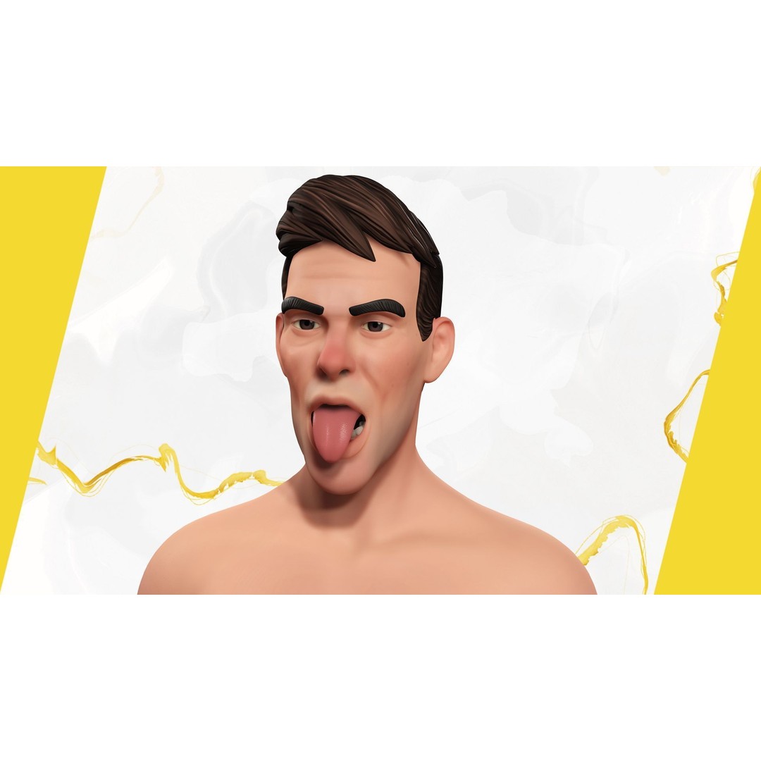 Toon Businessman 3D Model – Low Poly Rigged Character for Animation - View 9