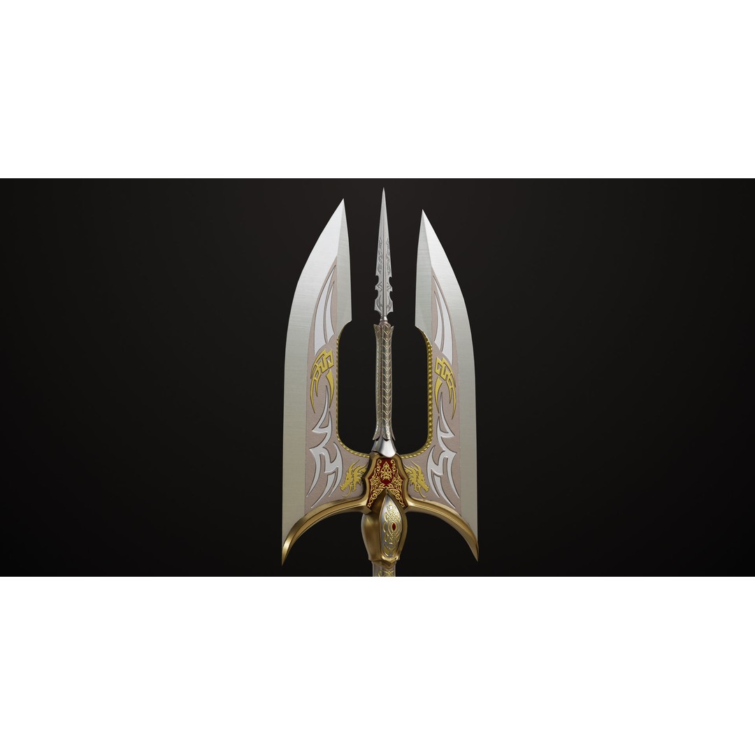 Battle Axe 3D Model – Low Poly Game Asset, PBR Textures Included - View 10