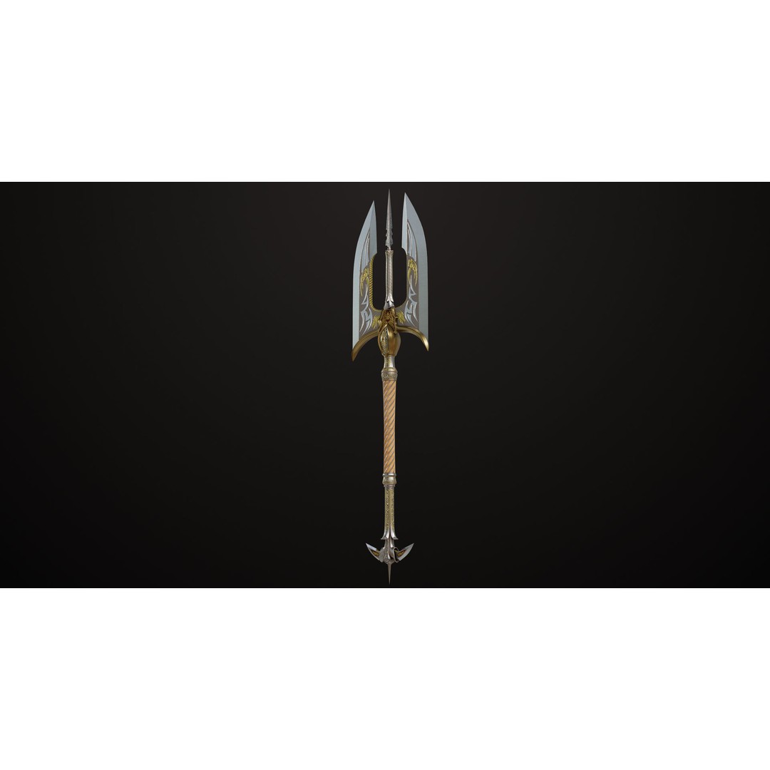Battle Axe 3D Model – Low Poly Game Asset, PBR Textures Included - View 12