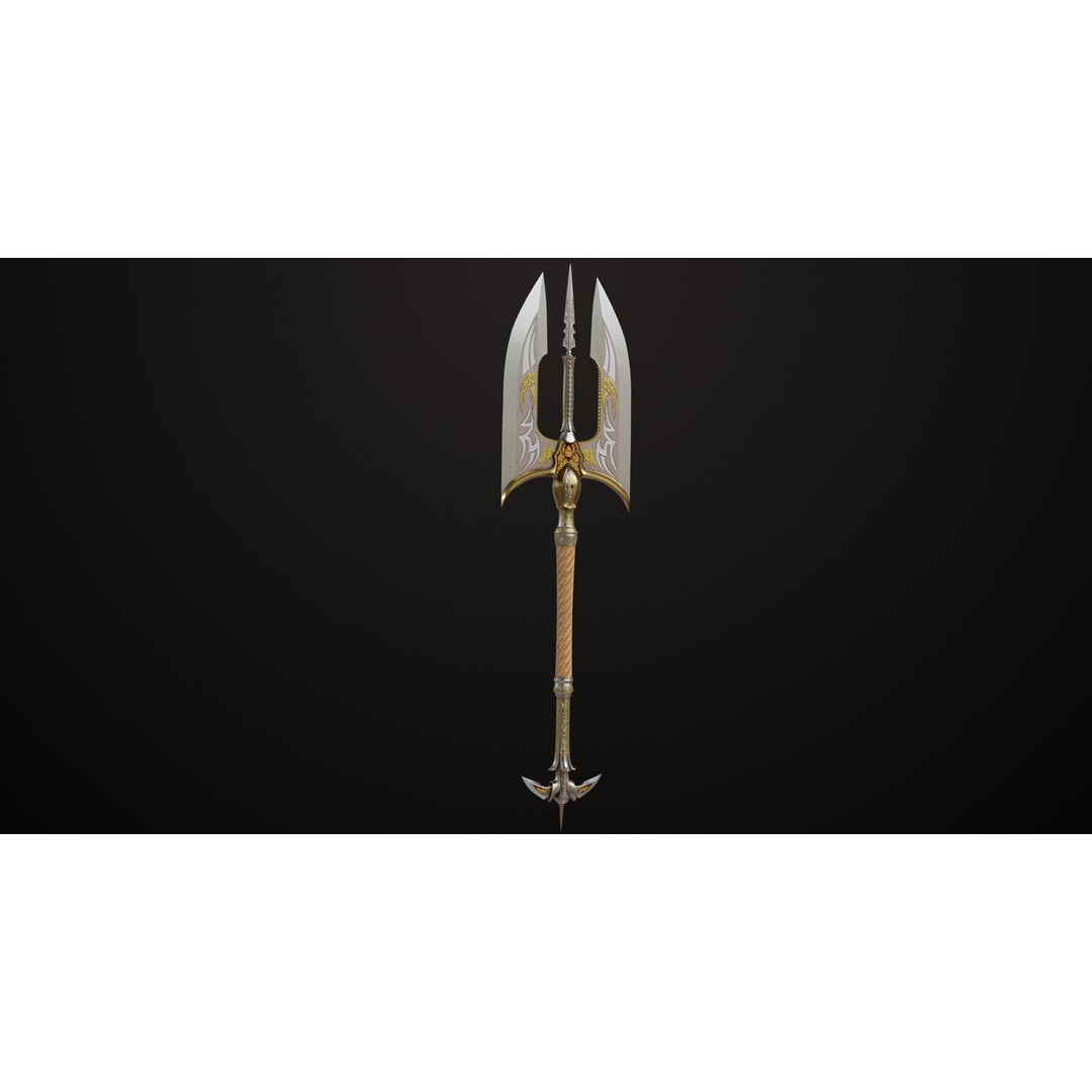 Battle Axe 3D Model – Low Poly Game Asset, PBR Textures Included - View 13