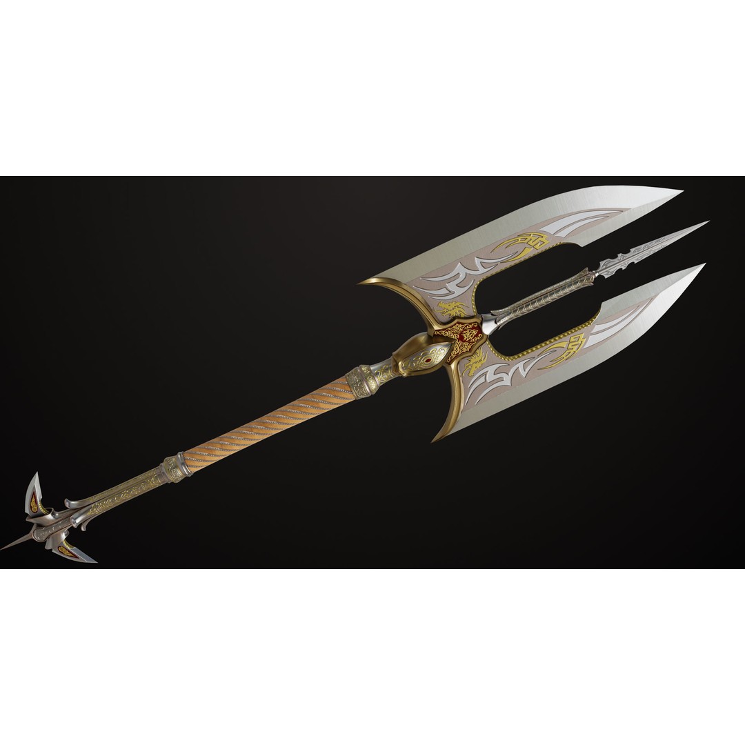 Battle Axe 3D Model – Low Poly Game Asset, PBR Textures Included - View 19