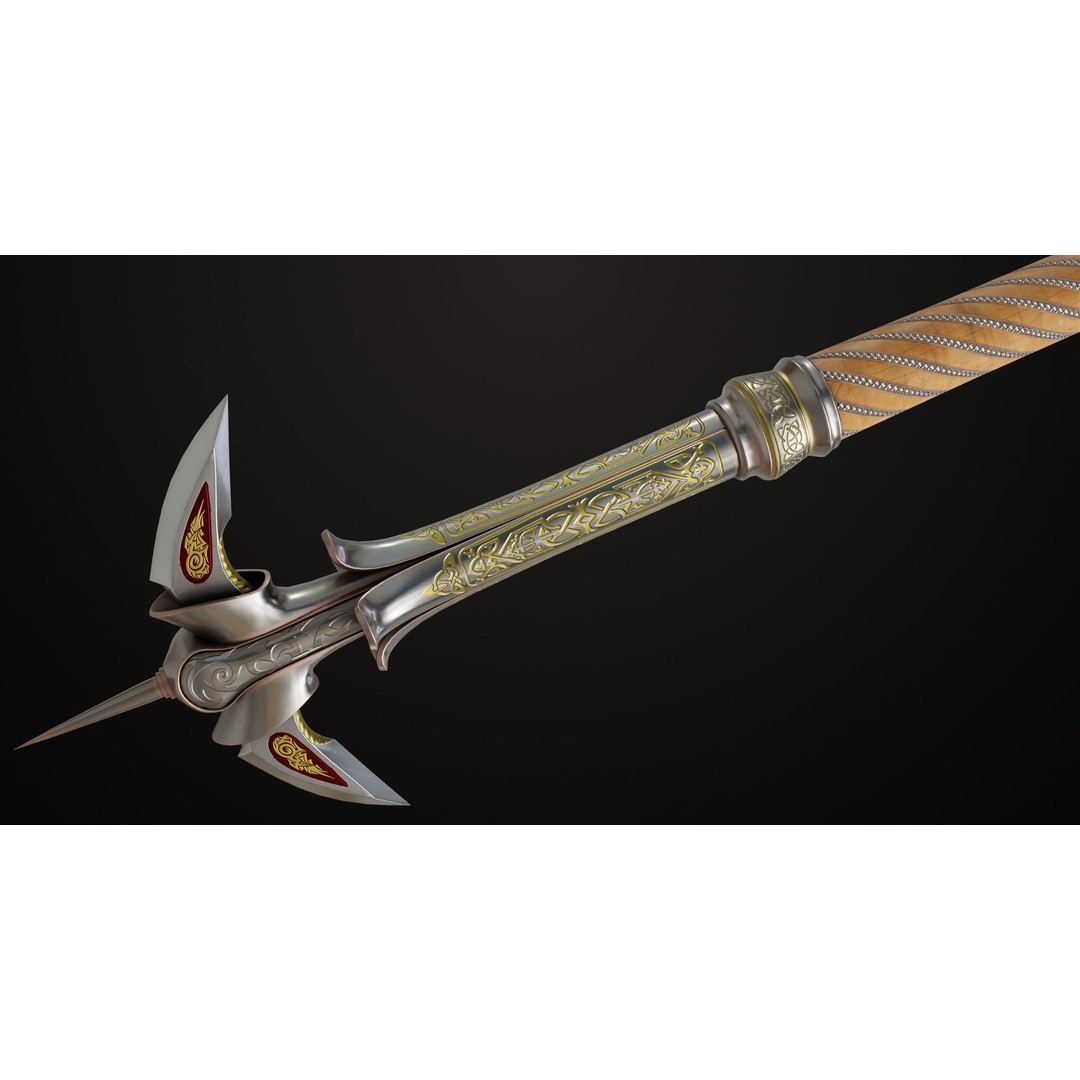 Battle Axe 3D Model – Low Poly Game Asset, PBR Textures Included - View 21